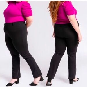 BETABRAND Black Dress Yoga Pants Straight Leg 2XL PETITE In‎ Black